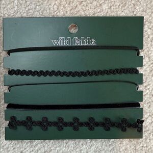 Wild Fable Black Choker Collection - Swirl, Classic & Floral Designs